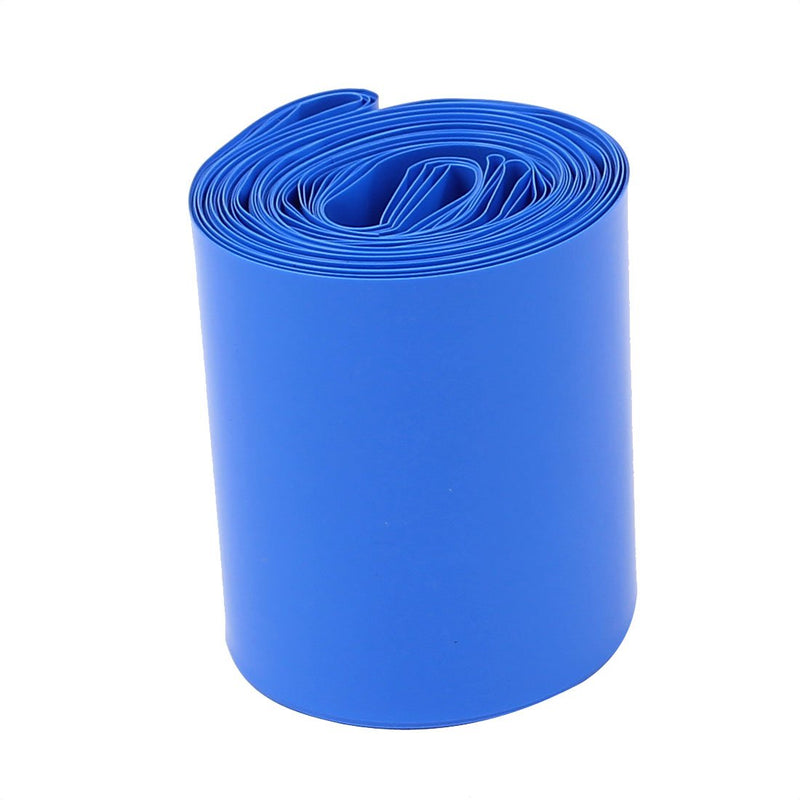 sourcing map Battery PVC Heat Shrink Tubing 50mm 18650 Battery Storage 6M Blue