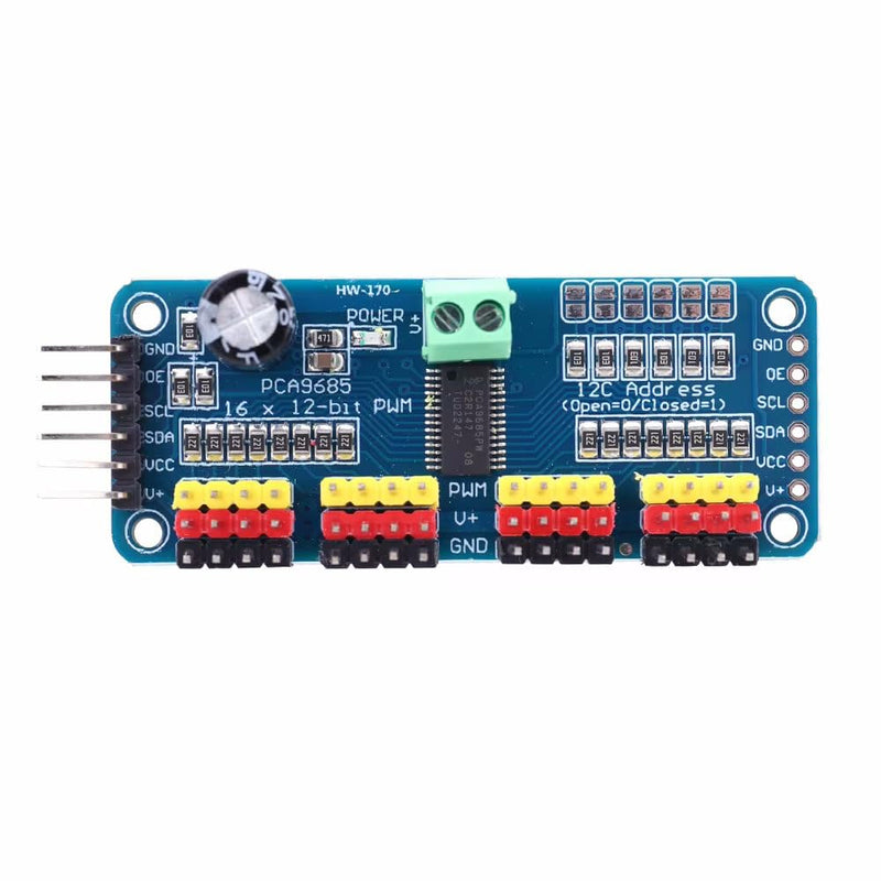 JZK® PCA9685 16-Channel 12-bit PWM Servo Motor Driver IIC Module for Arduino Robot