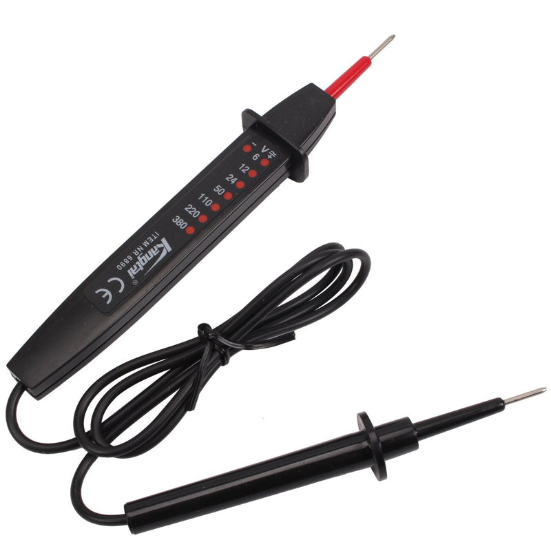 CCLIFE 2-pin voltage tester 6-380V AC/DC voltage tester phase tester 1 piece