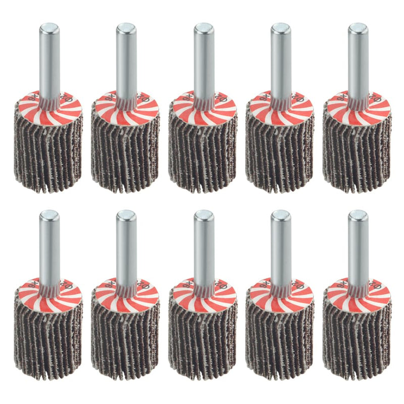 TOVOT 20×25×6MM flap sander grit 80 flap sander for grinding and polishing - 10 pieces 2 cm