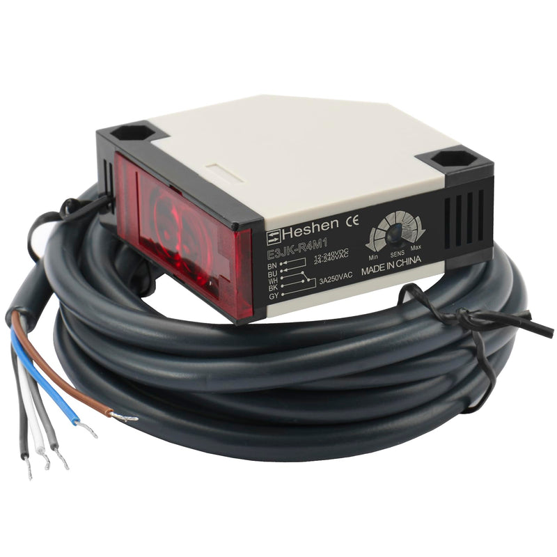Heschen photoelectric switch E3JK-R4M1 24-240 VAC/12-240 VDC detection distance 4m with reflector panel