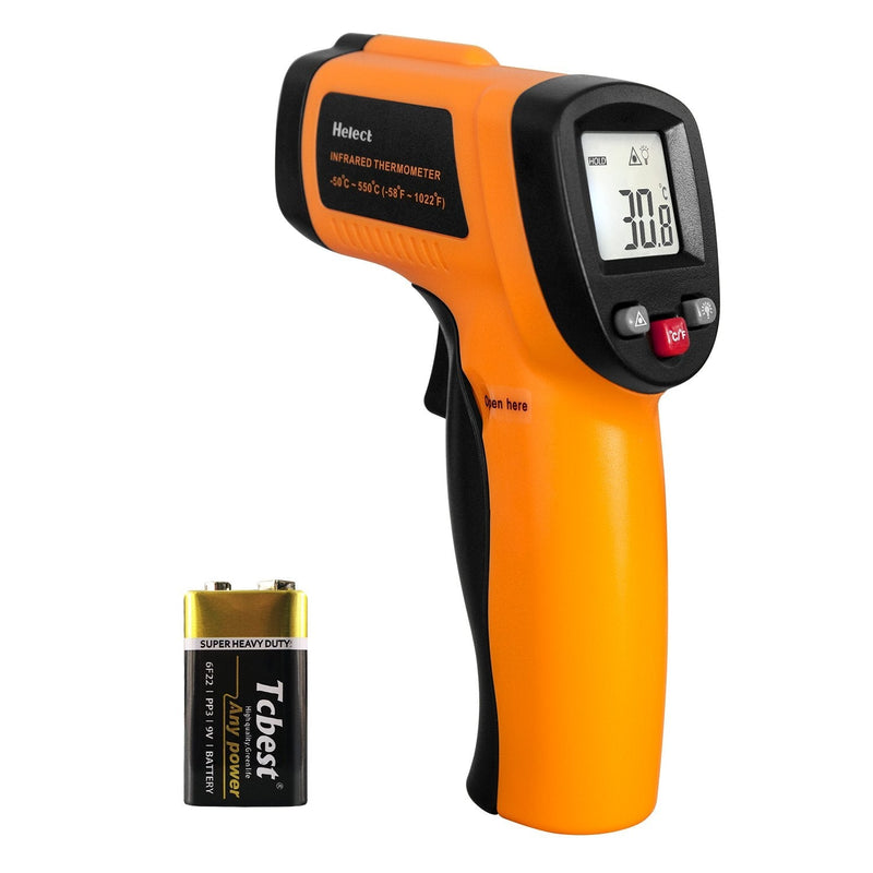 Helect (Not for humans) Digital Laser Infrared Thermometer Pyrometer (-50°C to 550°C) with LCD lighting
