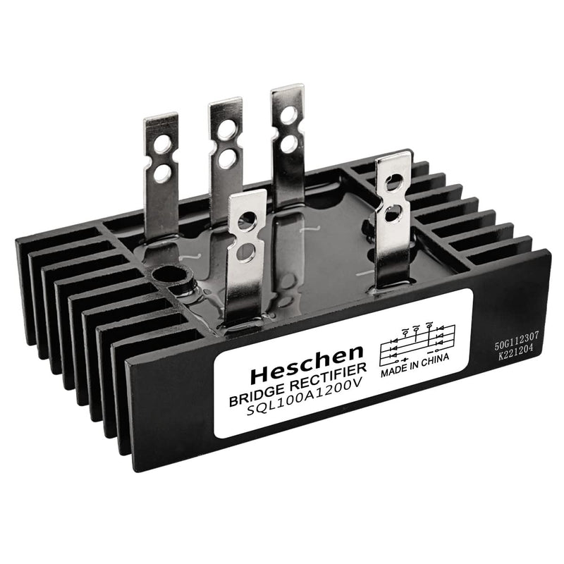 Heschen 3-phase bridge rectifier, SQL-100A, diode module 100A, 5 terminals