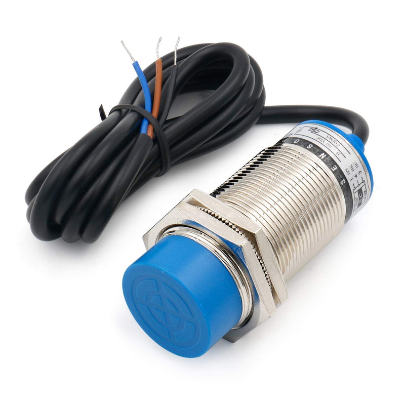 Heschen M30 Inductive Proximity Sensor Switch Unshielded Type LJ30A3-15-Z/AY Detector 15mm 10-30VDC 200mA PNP Normally Closed (NC) 3 Wires