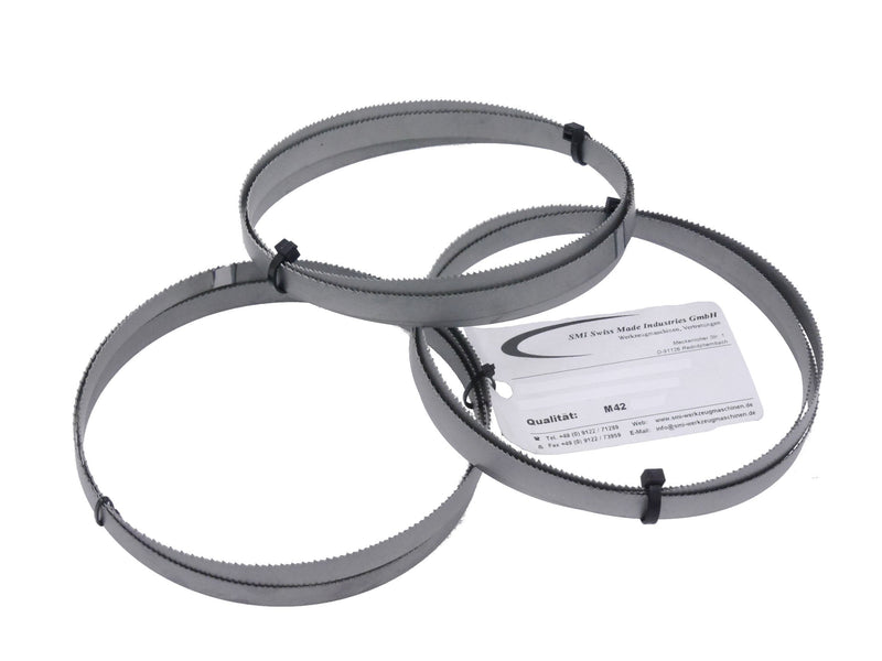 Set of 3 SMI band saw blades bi-metal M42 dimensions 1440 x 13 x 0.65 mm 8/12 ZpZ e.g. for FEMI NG120XL, ABSNG120, 784 XL, 784, Berg & Schmid TBS 102, Alfra, Flott, Metallkraft saw band