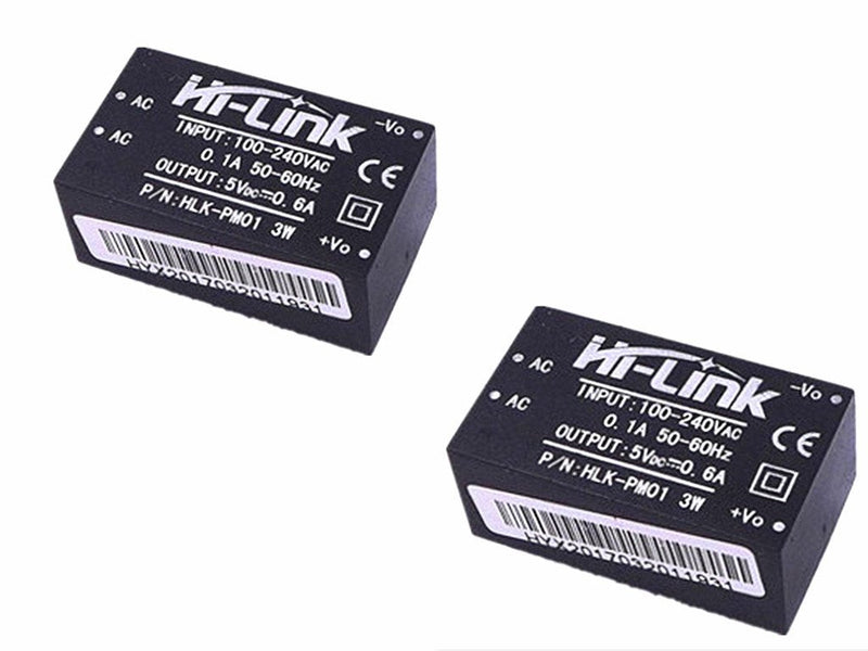 JZK 2 x HLK-PM01 AC DC 220V to 5V household power supply module power supply module