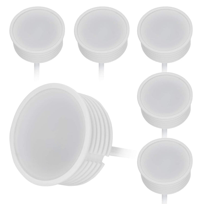 HCFEI 6x LED module flat dimmable 230V 5W for recessed spotlight MR16 warm white 3000K replacement GU10 Ø 50mm recessed frame bulb