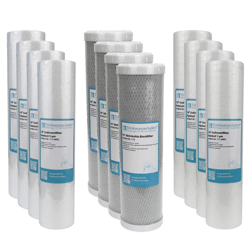 Drinking water shop 2 year filter set 10" 12-piece replacement filter reverse osmosis RO sediment activated carbon