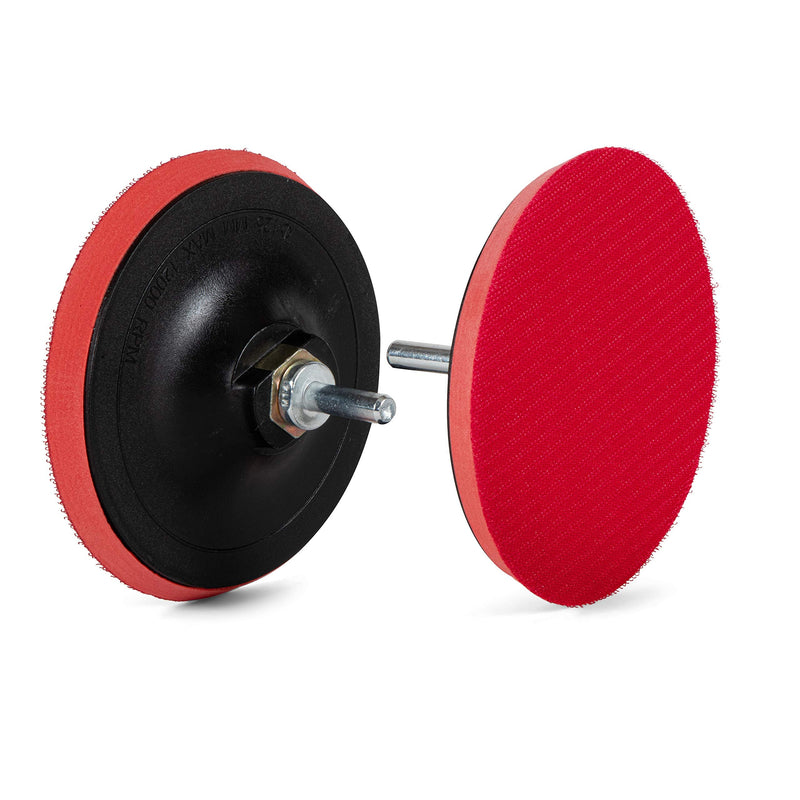 FD-Workstuff sanding plate │ 1 piece │ Ø 125 mm │ for drills │ with M14 holder │ including mandrel │ adhesive plate │ sandpaper plate │ polishing plate │ by