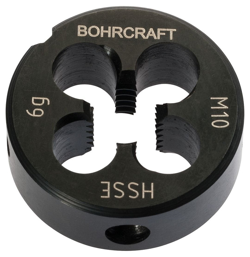 Bohrcraft 42101101000, thread cutting die M10 HSS-Co, for steel, stainless steel, non-ferrous metals, cutting die M 10