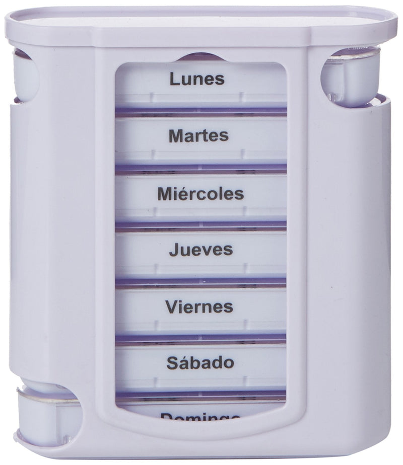 GiMa 25755 Weekly Pill Box Tower, 4 Compartments, Spanish/Portuguese