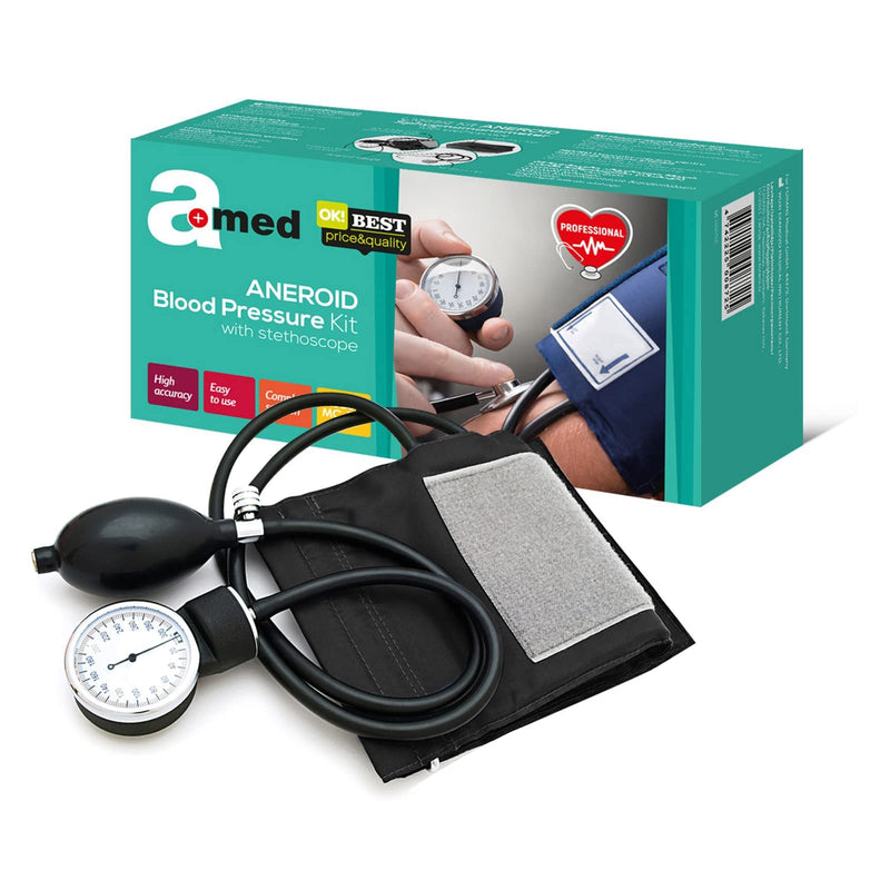 Amed Professional Analogue Aneroid Blood Pressure Monitor with Stethoscope
