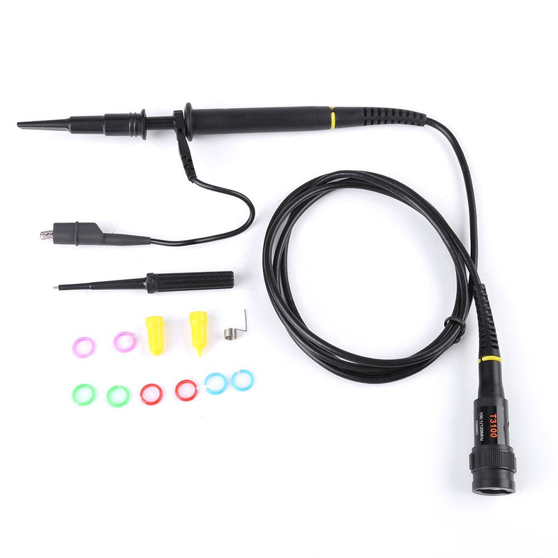 T3100 Oscilloscope Probes Logic Analyzer X100 100MHz High Voltage Clip Probes Portable Oscilloscope Probe with Accessory Kit