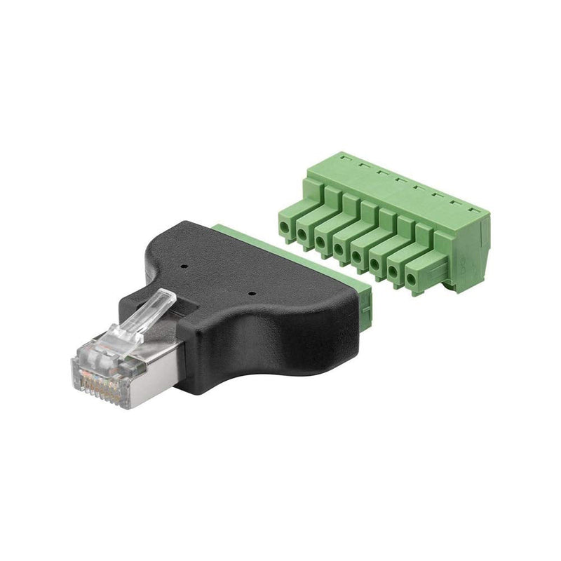 Goobay 76736 Terminal Block 8-pin > RJ45 plug (8P8C), black