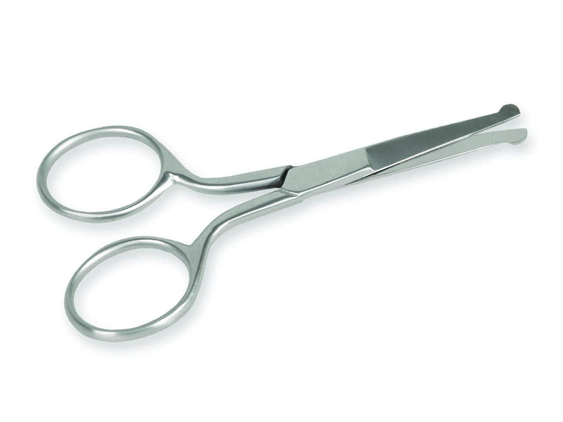 Gima - Absolutely safe nose and ear hair scissors, with straight and rounded ends, made of stainless steel, length 9 cm. Nose hair scissors