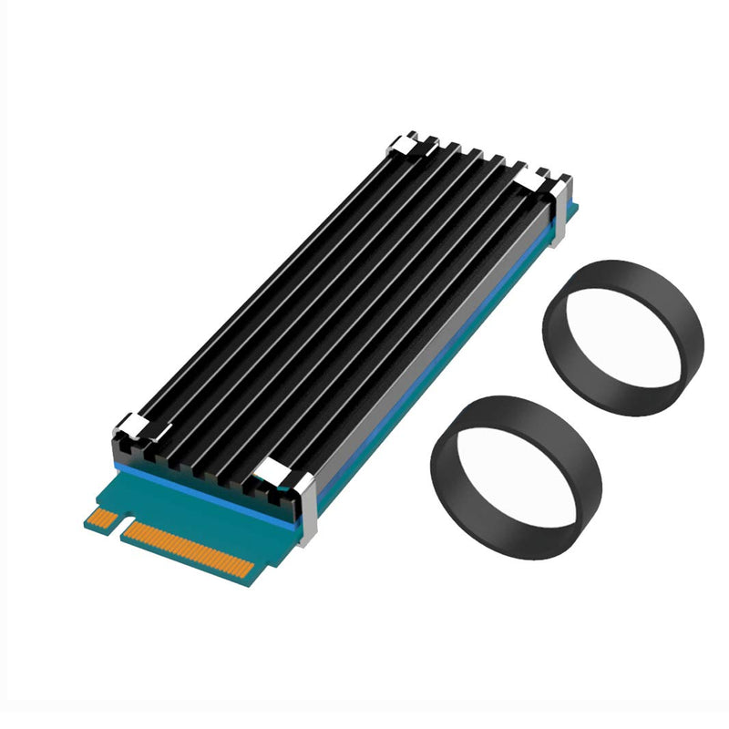 GLOTRENDS M.2 cooler heatsink with M.2 thermal pad for 2280 M.2 PCIe NVMe SSD or M.2 SATA SSD, PC and PS5 installation 22x70x3mm