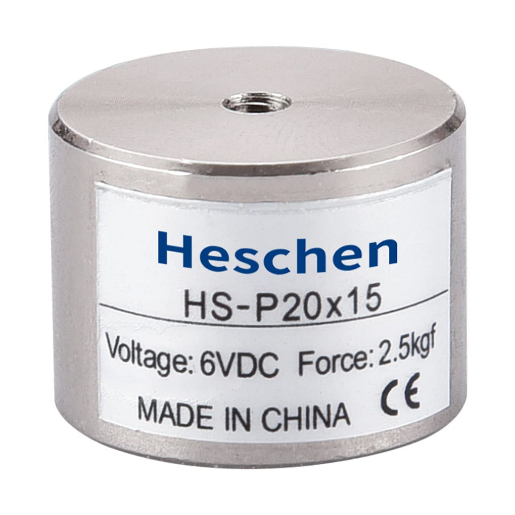 Heschen electromagnet magnet P20/15, outer diameter: 20 mm, DC 6 V, 2.5 kg