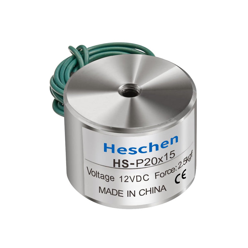 Heschen electromagnet magnet P20/15, outer diameter: 20 mm, DC 12 V, 2.5 kg