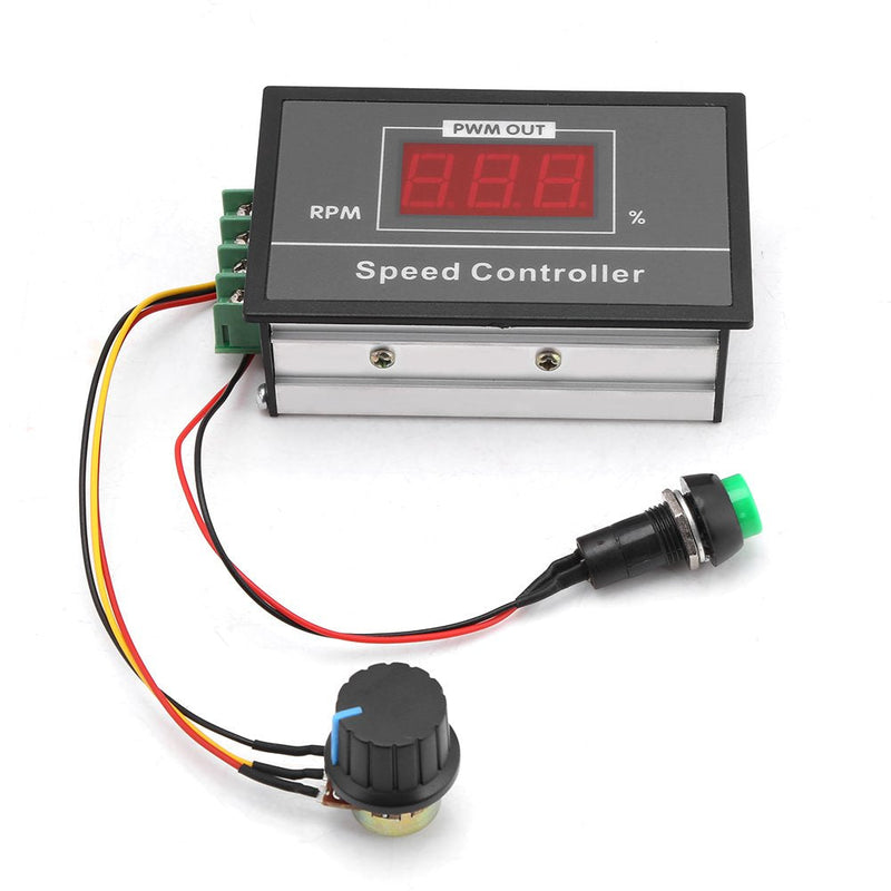 Motor Speed Controller with Start Stop Switch DC 6-60V 12V 24V 36V 48V 30A PWM DC Stepless Controller (PWM) Speed Adjustable