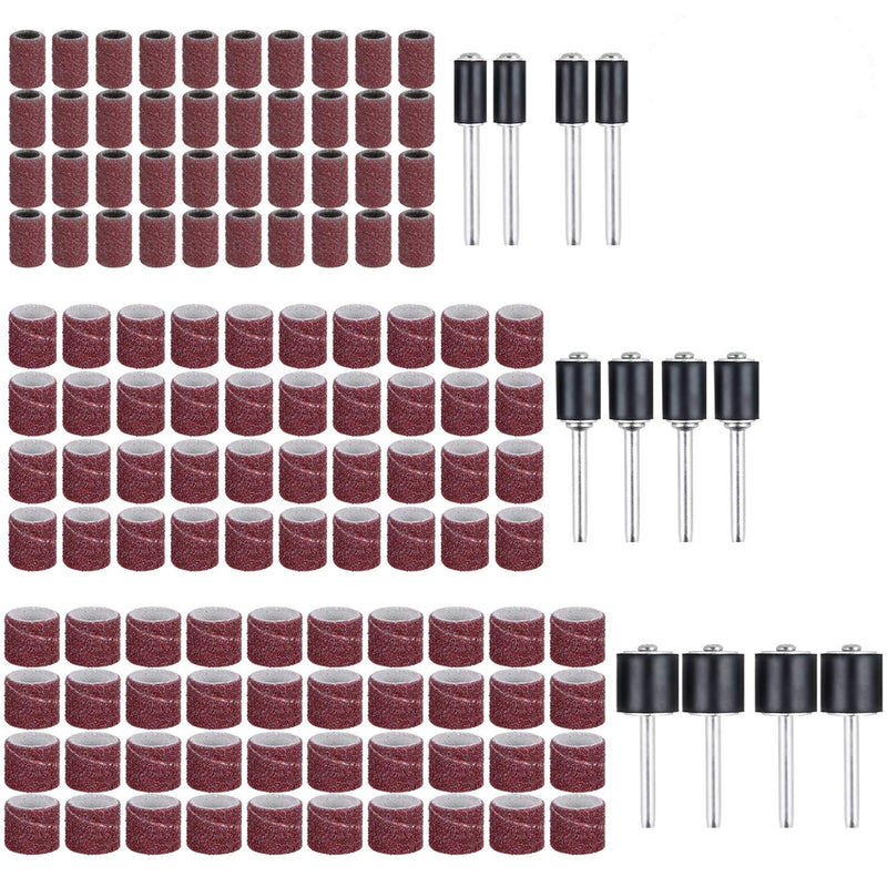 Sanding accessories drum sander, drum sanding (132 pieces) perfect set with sanding belt covers and rubber drums