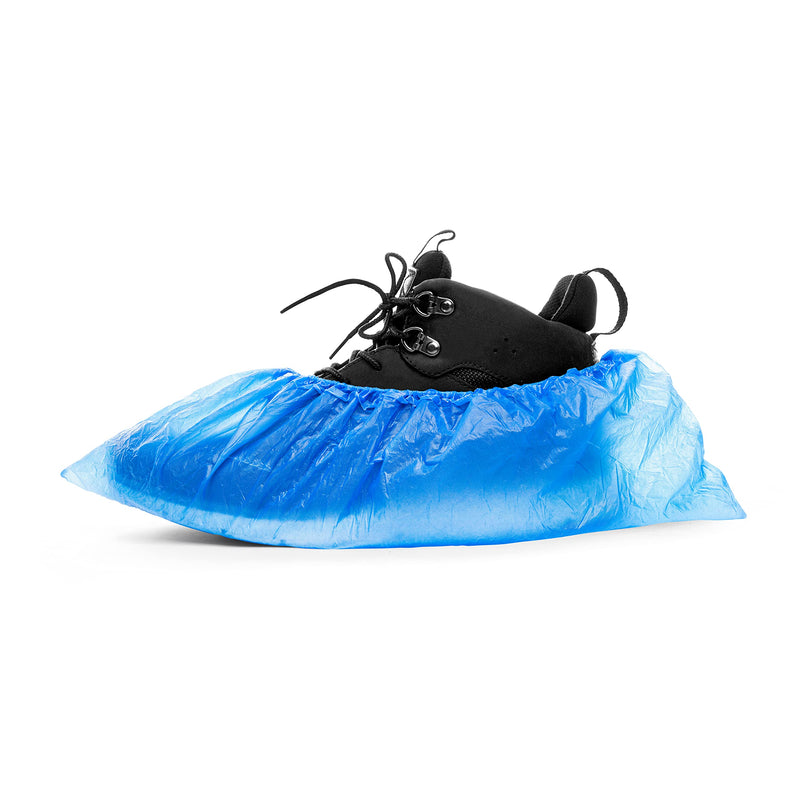 STANDART CPE Overshoes by ASPRO 2.5g Disposable Shoe Covers Protector - Pack of 100 - Waterproof - One Size - Blue 100 Count (Pack of 1)