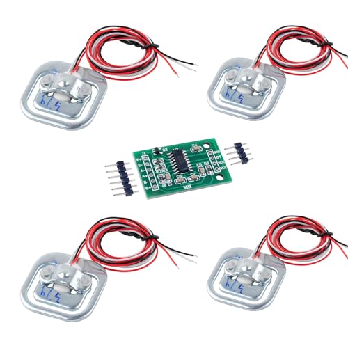 4pcs 50kg 110lb Half Bridge Load Cell Electronic Weighing Sensor Load Cell + HX711 AD Weighing Module Weight Module for Arduino, Kitchen Scales Electronic Kitchen Scales Jewelry Scales