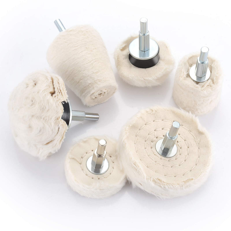 Polishing disc for drill, JTENG polishing attachment 6 pieces brush set conical polishing wheel polishing cone polishing buffing pad for manifold aluminum stainless steel chrome etc