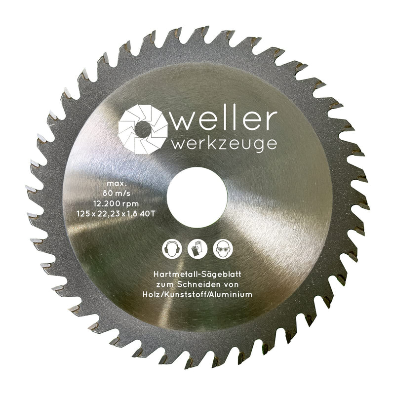 Carbide All-purpose Cutting Blade Saw Blade 125 mm 40 Teeth TCT Aluminium Copper Wood Non-ferrous Metals Cutting Disc 125x22,2mm