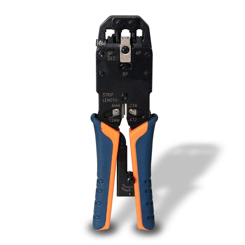 AISENS A142 - 0311 - Stapler Ratchet Crimping Tool RJ10/RJ11/RJ12/RJ45, black