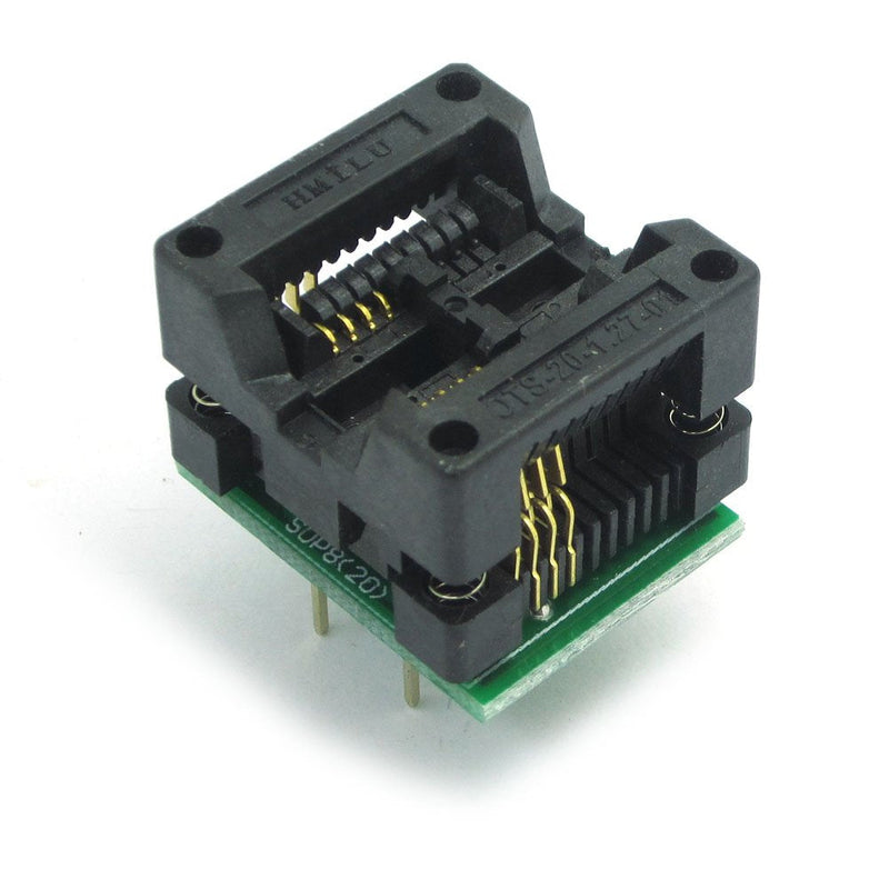 DollaTek 200-208mils SOP8 to DIP8 IC Socket Adapter Socket OTS-20-1.27-01 for 25xx Eeprom Flash