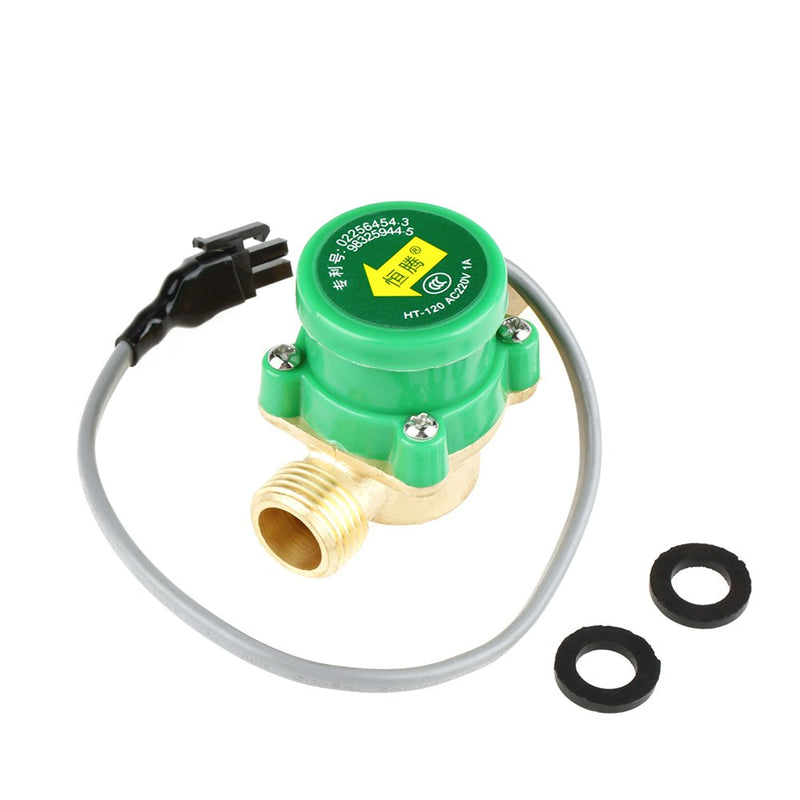 HT-120 AC220V 1A Thread Water Pump Switch Flow Sensor for Shower Water Heater (G1/2"-1/2")