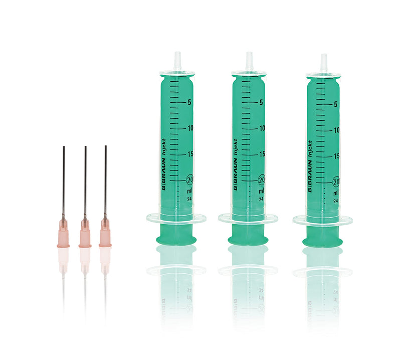 Horn Medical syringe set for hobby & DIY, with blunt needles, set of 3 (3x 20 ml syringe & 3x cannula) 3x 20ml & 3x cannula