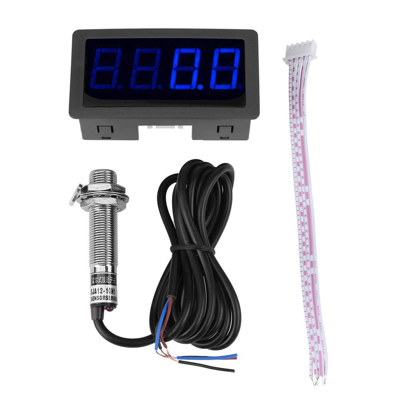 Digital LED Speedometer 4, Electronic Components Sensors with NPN Output Red/Blue (Blue) for Motorcycle, Car, Speed Measurement, Proximity Sensor