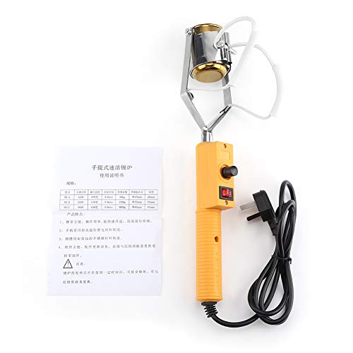 Solder Pot Tin Melting Furnace Portable Electric 220V Temperature Control Welding Pond Furnace Temperature Range 100-450℃ (EU Plug 220V180W) EU Plug 220V180W