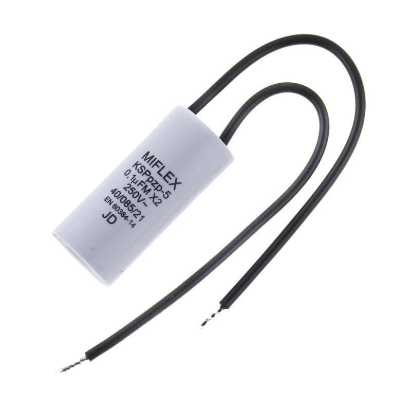 Suppression capacitor 0.1µF 250V 15.5x35.5mm ; Miflex ; 0.1uF KSPpz-5 100nF