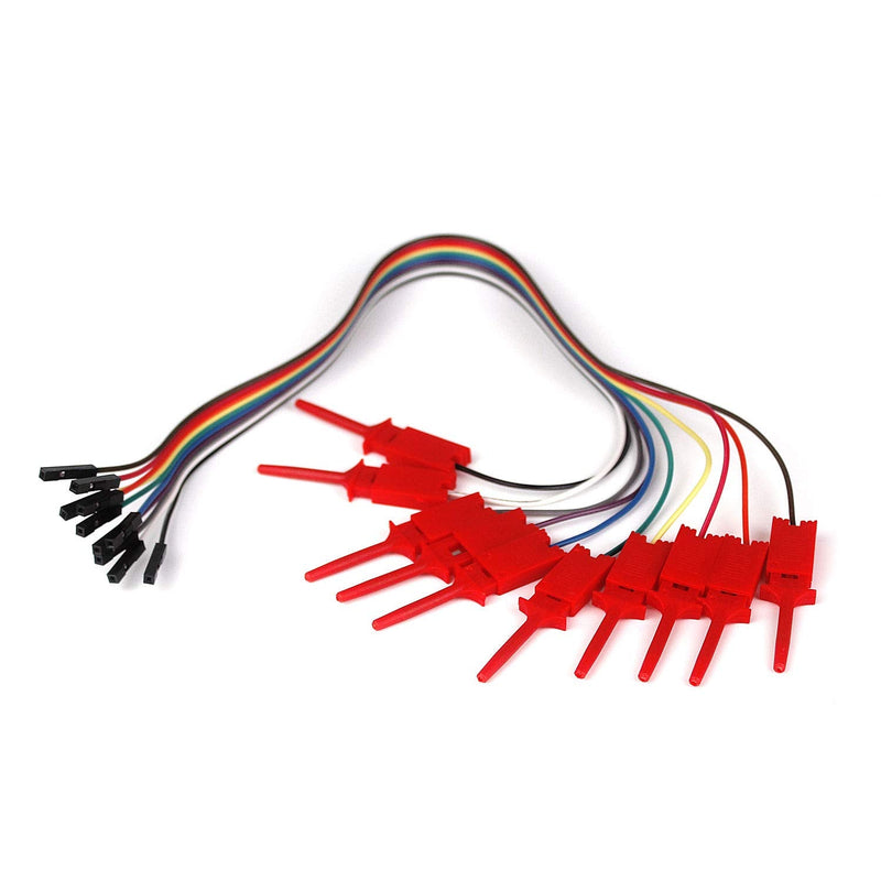 Angelkiss 10 Pcs Test Clamp Wire Hook Test Clip for Logic Analyzer Wire Connector