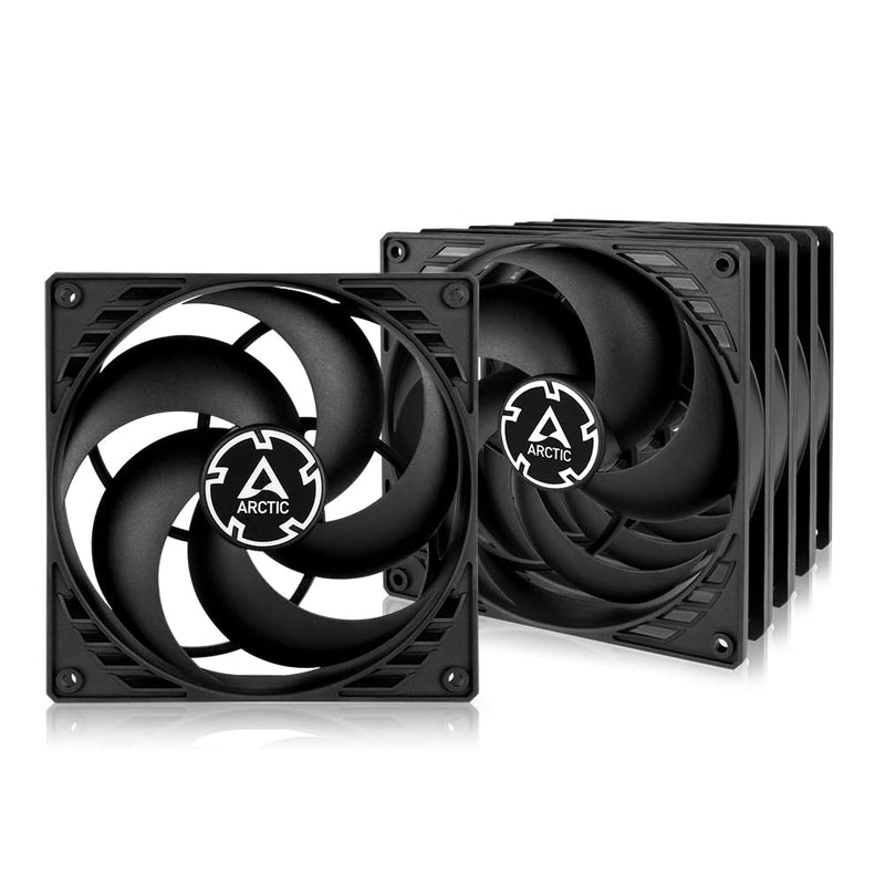 ARCTIC P14 PWM PST (5 pieces) - PC fan, 140 mm PWM PST case fan optimized for static pressure, case fan with PST connection, 200-1700 rpm (0 rpm <5%) - black 5 pieces
