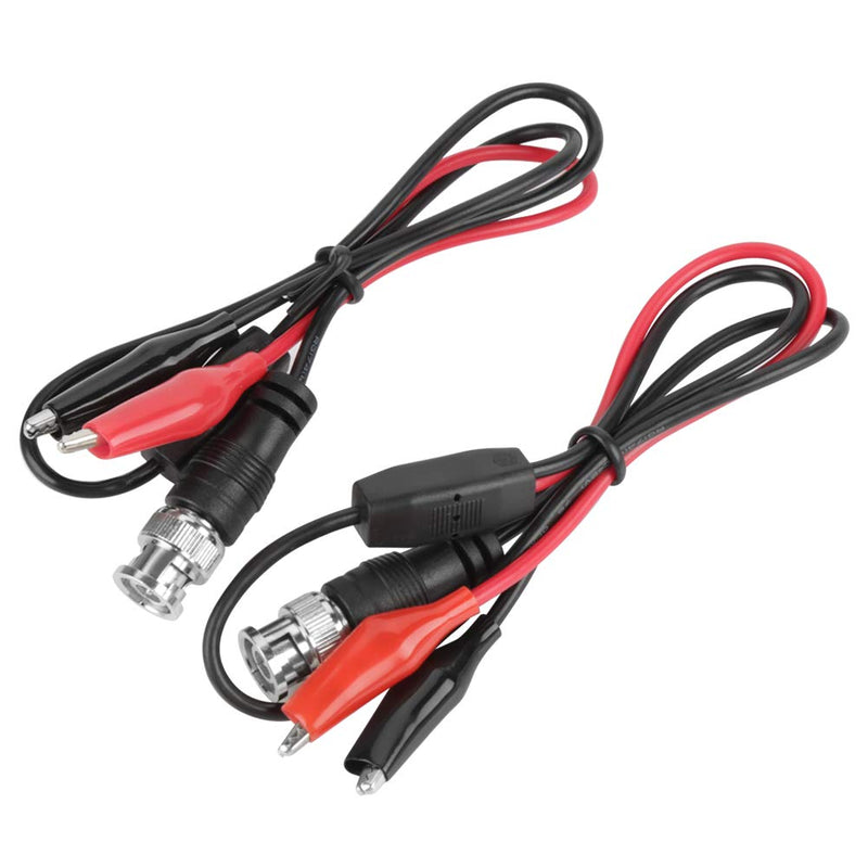 2PCS Oscilloscope Cable Test Probe Cable BNC Laboratory Test Leads Set BNC Male Q9 to Dual Banana Head Alligator Clip 0.5m