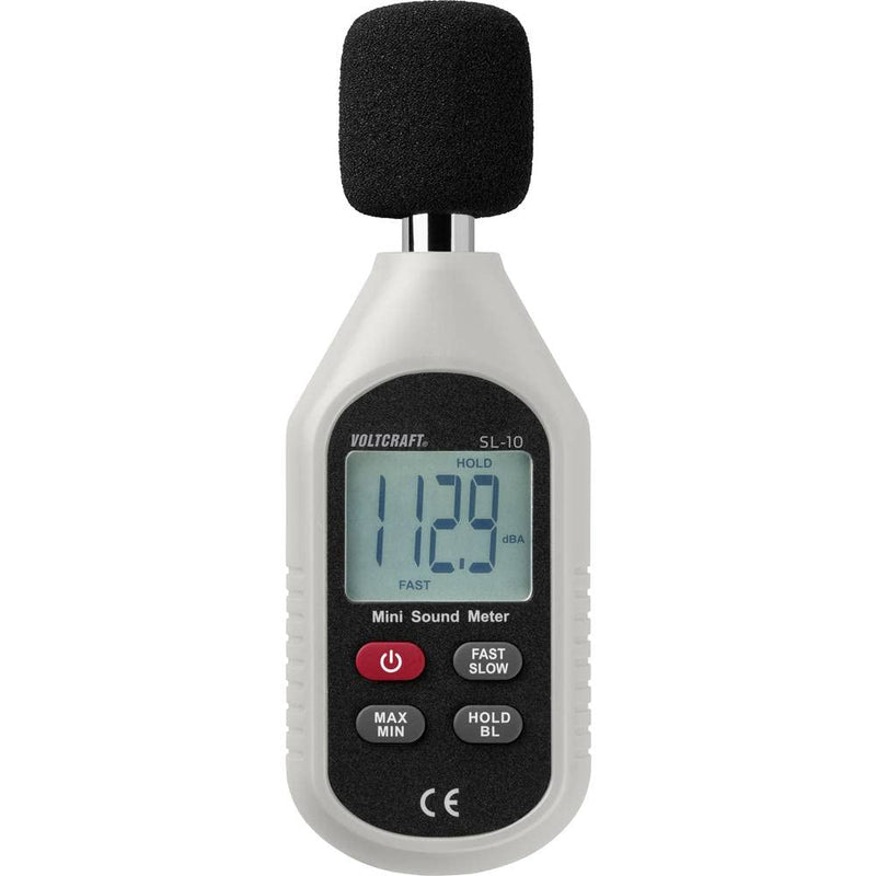 VOLTCRAFT SL-10 sound level meter I digital measuring device I measuring range from 30 dB to 130 dB I noise and volume measuring device - ideal for sound level analyses