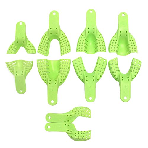 Bonew U Shape Plastic Teeth Tray Green Pack of 10