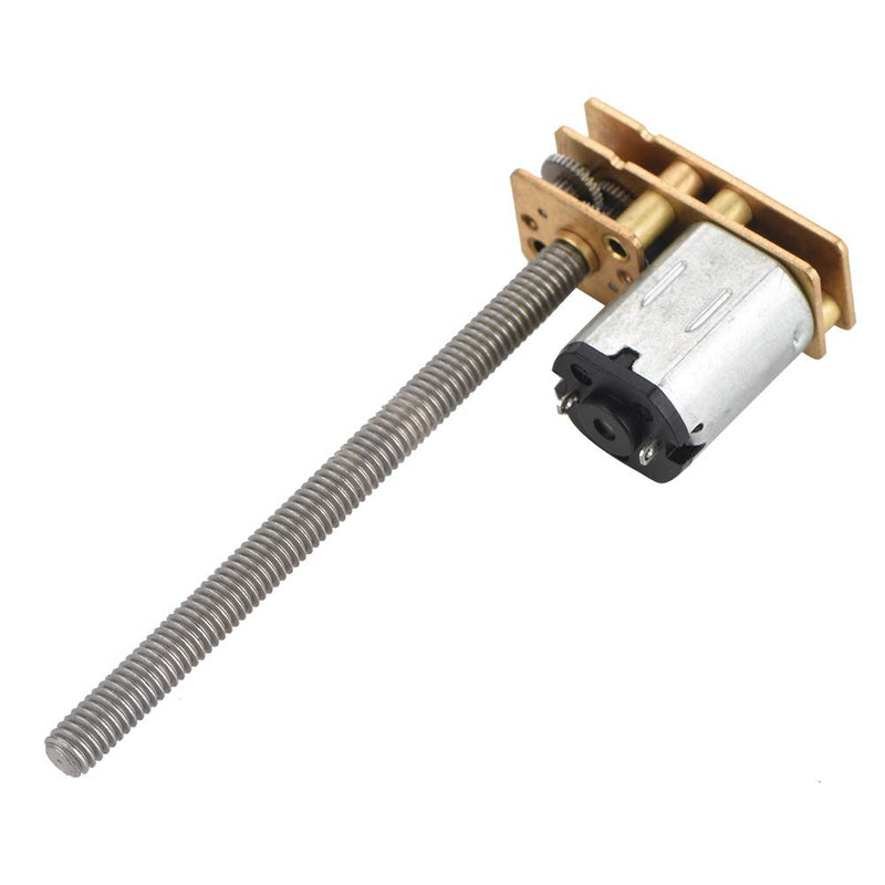High Torque Electric Gear Motor, DC Motor 6V/12V Thread Flip N20 Gear Motor with M4 x 55mm Shaft Electric Motor (6V 30rpm) 6V 30rpm