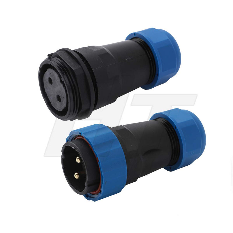 HangTon HE29 Waterproof Circular 2-Pin 45A Male Plug Connector Plug Socket for LED/Power/Lighting Electric 2 Pin