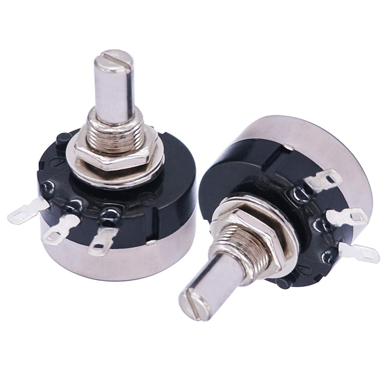 Taiss / 2 pieces RV24YN20S 5K ohm potentiometer B502 carbon layer potentiometer single turn potentiometer B 502 5k ohm