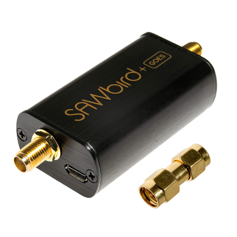 NooElec SAWbird+ GOES - Premium SAW Filter & Cascaded Ultra-Low Noise LNA Module for NOAA (GOES/LRIT/HRIT) Applications. 1688MHz Center Frequency