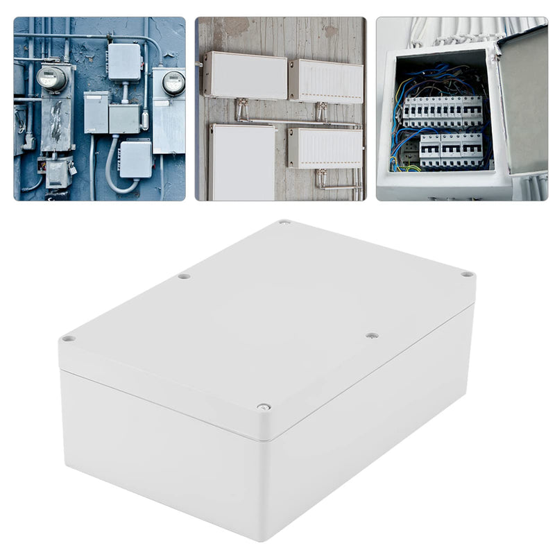 Waterproof Junction Box, Gray Plastic Enclosure Project Case DIY Wiring Junction Box 230*150*85mm