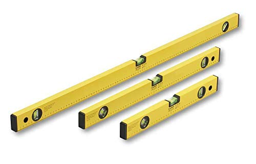 Meister spirit level set with 3 levels 1 x 1000 mm, 1 x 600 mm, 1 x 400 mm.