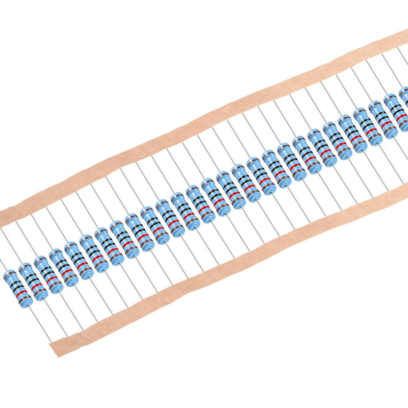 sourcing map Pack of 30 Metal Film Resistors 120 Ohm 2W 1% Tolerance 5 Color Band de