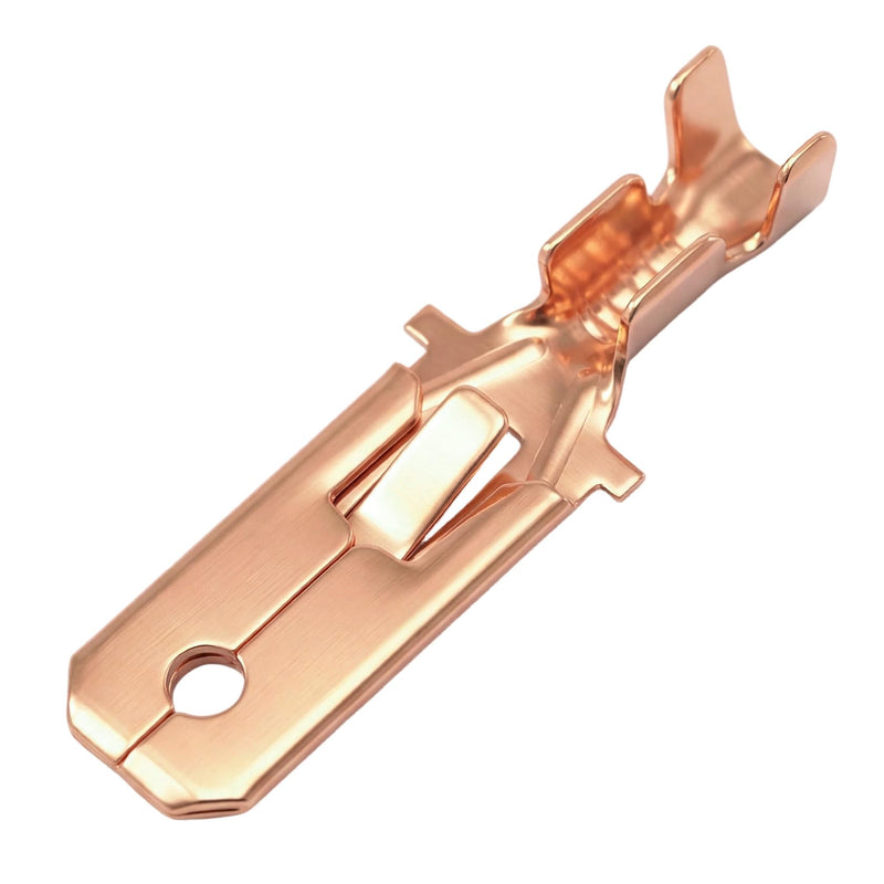 Heschen 100 x 1/4" Spade Quick Connector Crimp Connectors Non Insulated