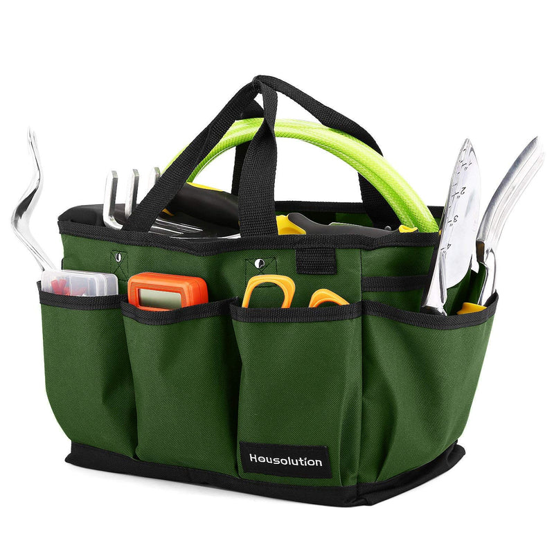Housolution Garden Tool Bag, Deluxe Garden Tool Storage Bag and Garden Tool Bag with Small Pockets, Wear-Resistant and Reusable, 12 Inches, Dark Green 12 Inches/30.5cm Dark Green
