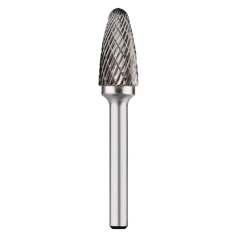 RHODIUS ALPHA HF F, 1x carbide milling cutter Ø 12.7 mm, Z7 cross teeth, straight grinder, compressed air grinder, burr milling drill